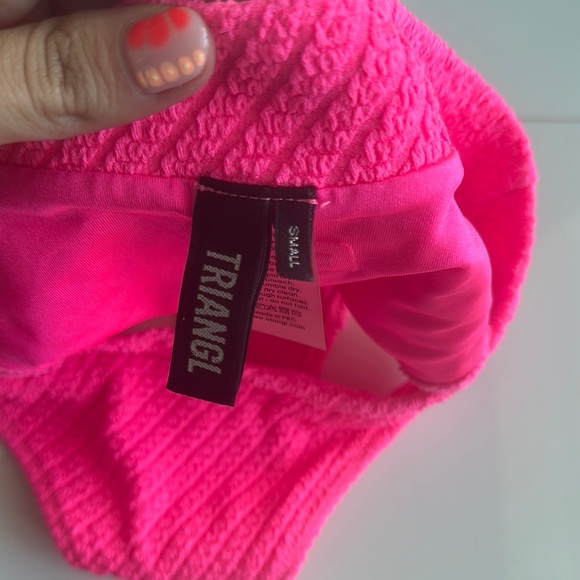 Hot Pink Triangl Bikini Set - Picture 4 of 5